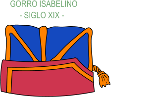 GORRO ISABELINO - SIGLO XIX -